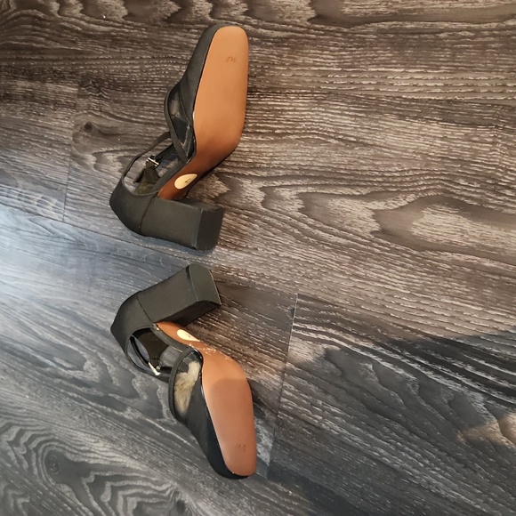 Unlisted Vintage Mary Jane Black Cloth Heels 7 - Picture 2 of 3